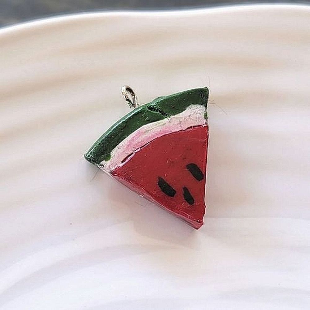 Little polymer watermelon charm - Picture 5 of 10